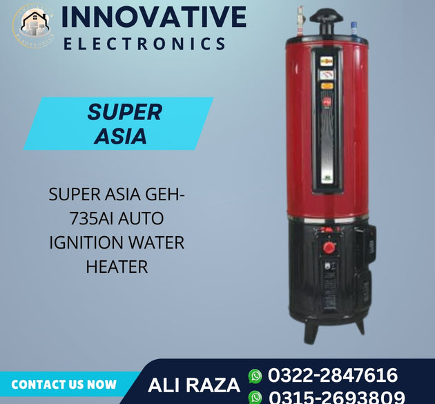 Super Asia GEH-735AI Auto Ignition Water Heater