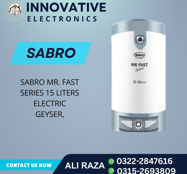 Sabro Mr. Fast Series Electric Geyser - 15 Liters